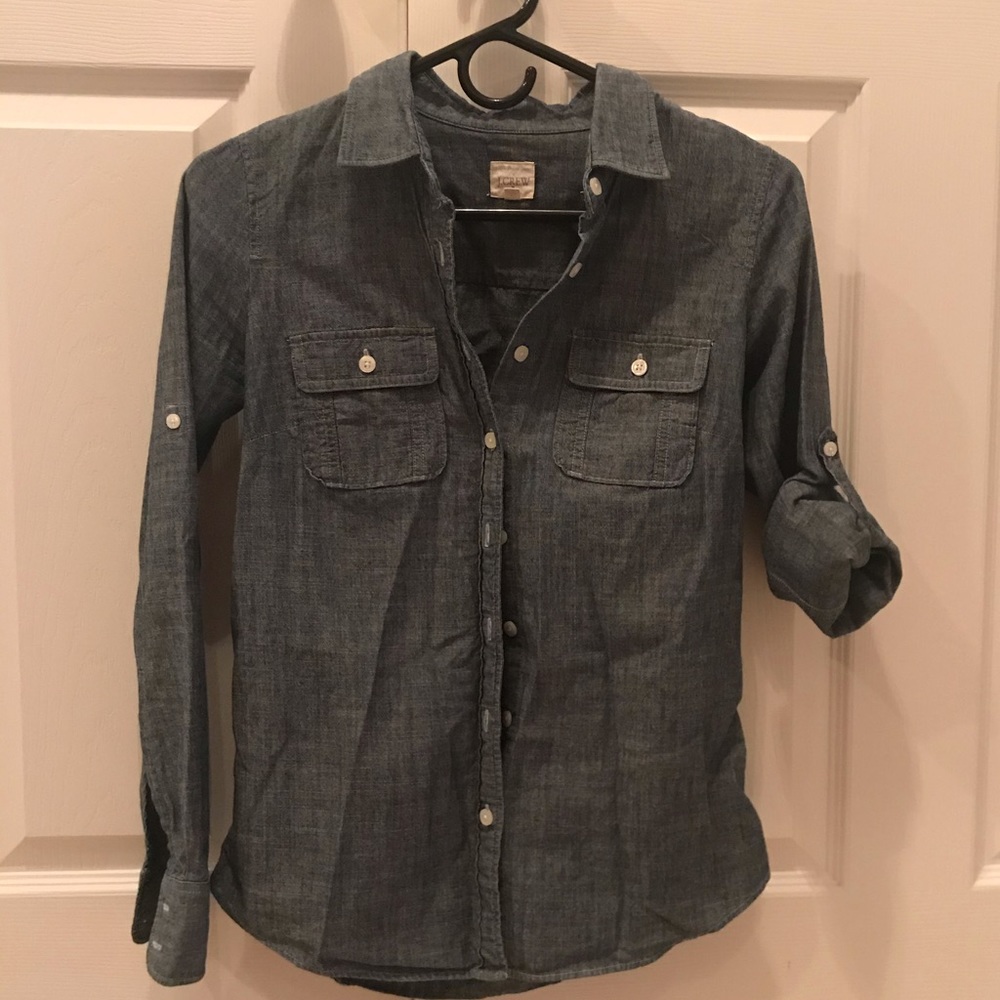 J Crew denim/chambray shirt